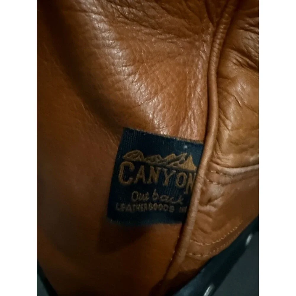 Leather Duffel Bag in Saddle Brown